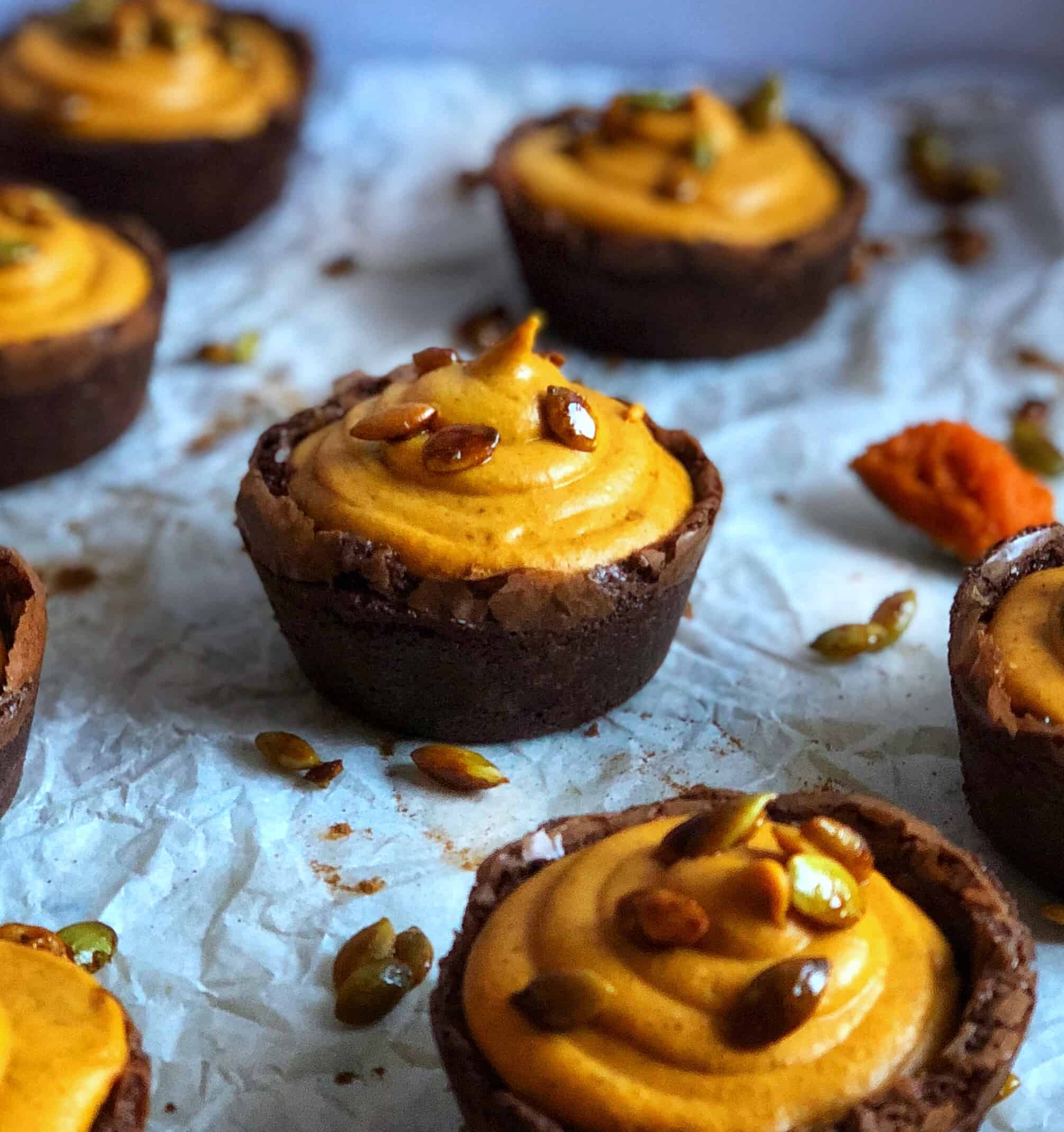 pumpkin spice brownie cups