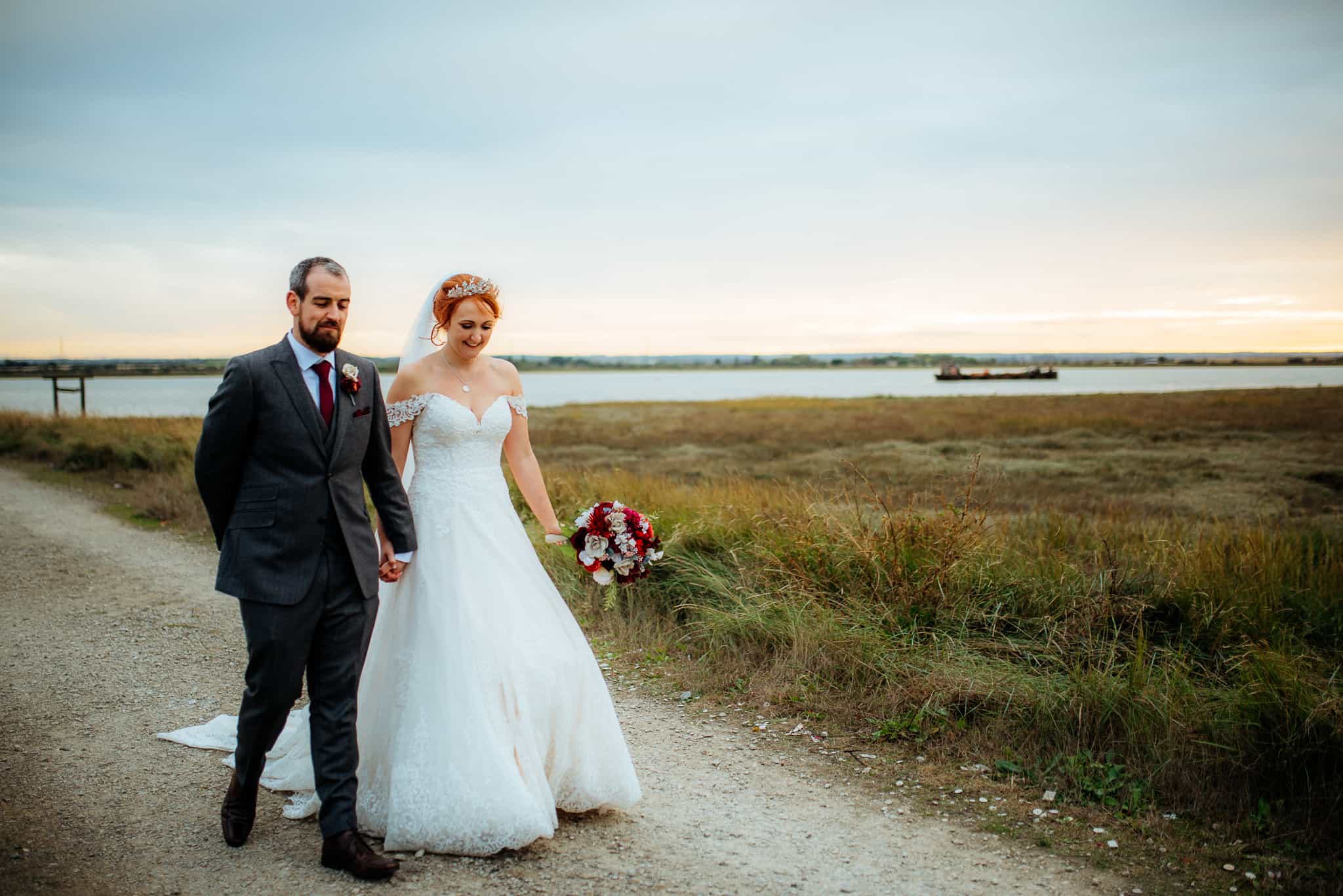Kent wedding photographer The Ferry House Inn Harty Creative wedding Magical themed wedding DIY wedding crafts book themed Harry Potter Lord of the Rings wedding dress father of the bride candid wedding photos couples portraits