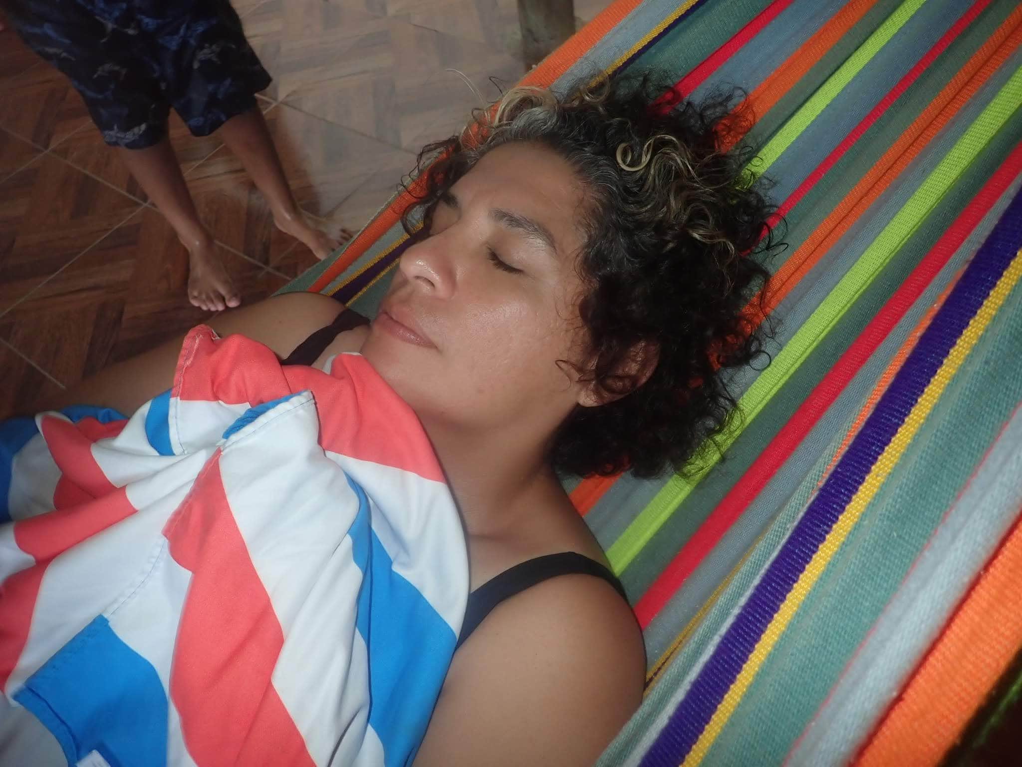 Our Two Wonderful Nights in Minca, Colombia 7 Charo taking a nap on a hammock