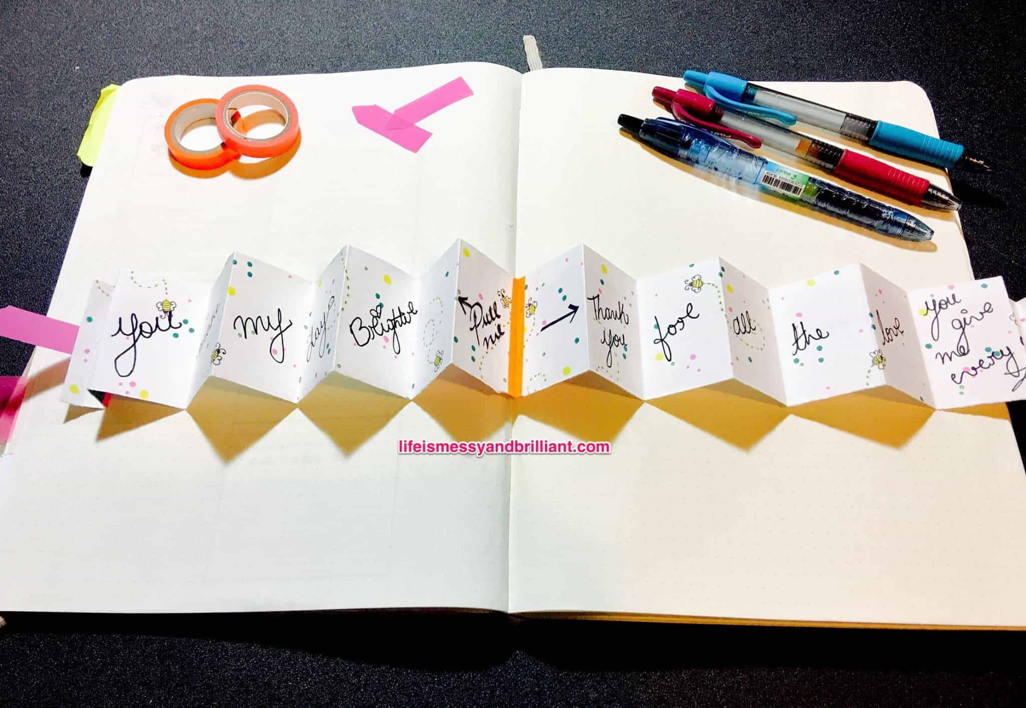 How to Make a PopUp 3D Letter on the Bullet Journal