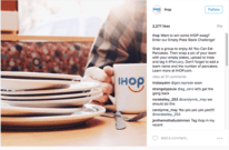 IHOP empty dishes campaign on instagram