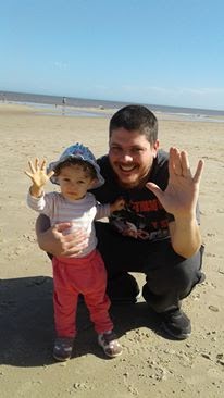 Devotee with daughter