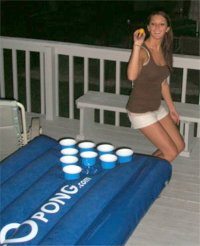Floating Beer Pong Table - Inflatable Beer Pong Table