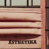 Gesichtsmaske – STERNE rosa/gold detail