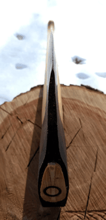 shallow axe cheeks for felling softwood trees and light splitting duty