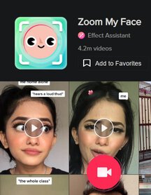 face zoom effect filter tiktok