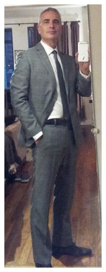 weight loss before and after pictures - fit in a mens suit off the rack - Hashi Mashi Diet + Training