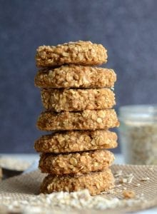 Low Fat Peanut Butter Oatmeal Cookies