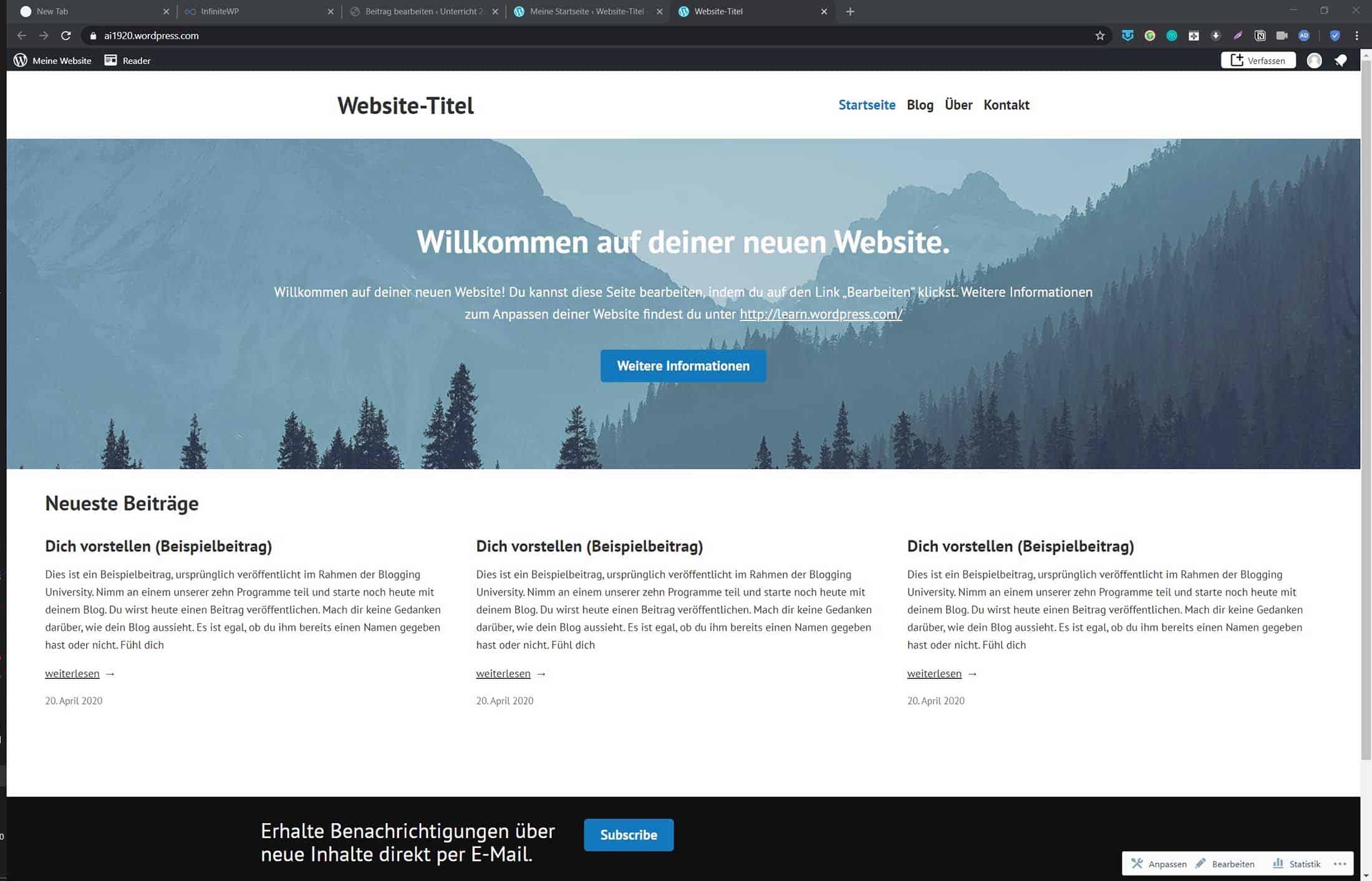 Wordpress Frontend