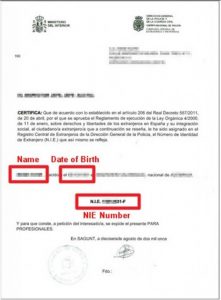 Zgubiłeś swoje NIE Numer certyfikatu?