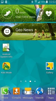Samsung Galaxy S5 Home Screen