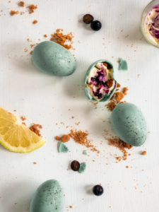 Blueberry Cheesecake Easter Eggs