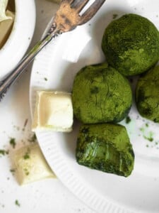 three Ingredient Matcha White Chocolate Truffles