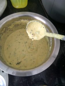 Adjust consistency of the batter by adding some water if required