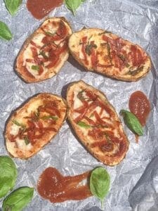 potato, pizza, pepperoni, cheese