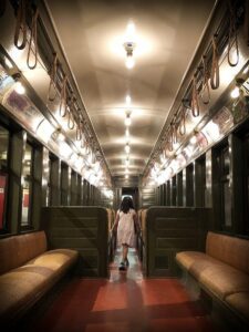 Subway car in one of the non touristy things to do in NYC, the New York Transit Museum