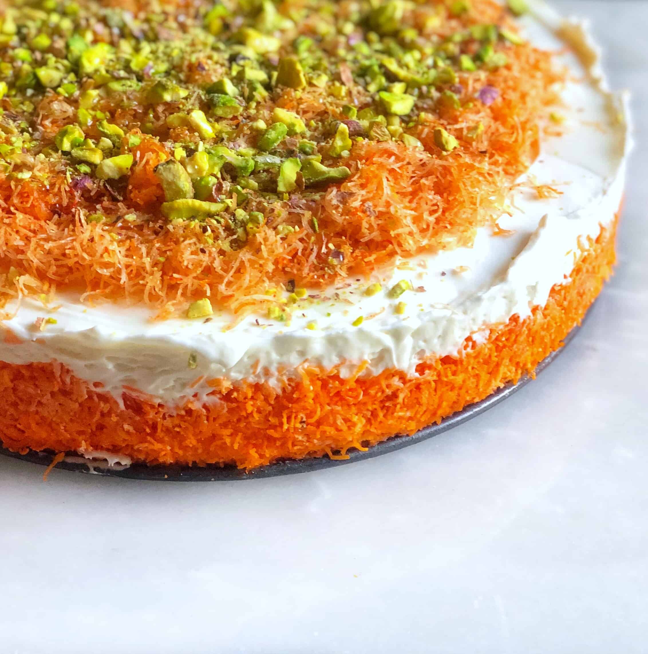 no bake knafeh cheesecake