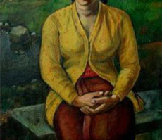 Foto.2: Wanita Berkebaya Kuning, Sudarso (1950-1970), 79,5 x 100 cm (Sumber: Bagian Pengelolaan Seni Budaya dan Tata Graha, Sekretariat Presiden)