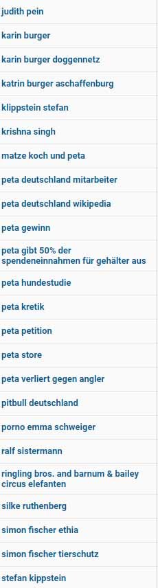 Google Suchanfragen die auf GERATI verlinken