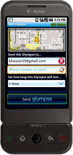 Glympse Navigacija za Android Glympse Navigacija za Android