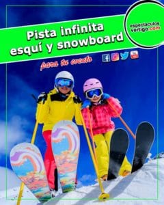 Pista infinita de esquí y snowboard