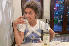 Wine tasting and neighbourly chatter at Druggists bar