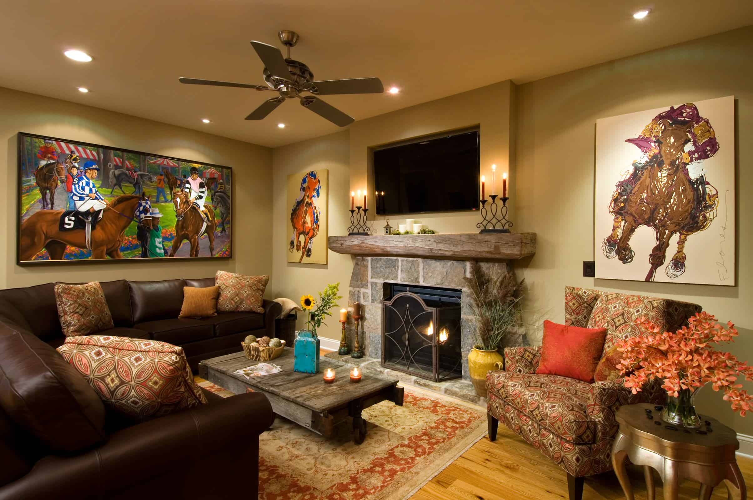 horse themed living room