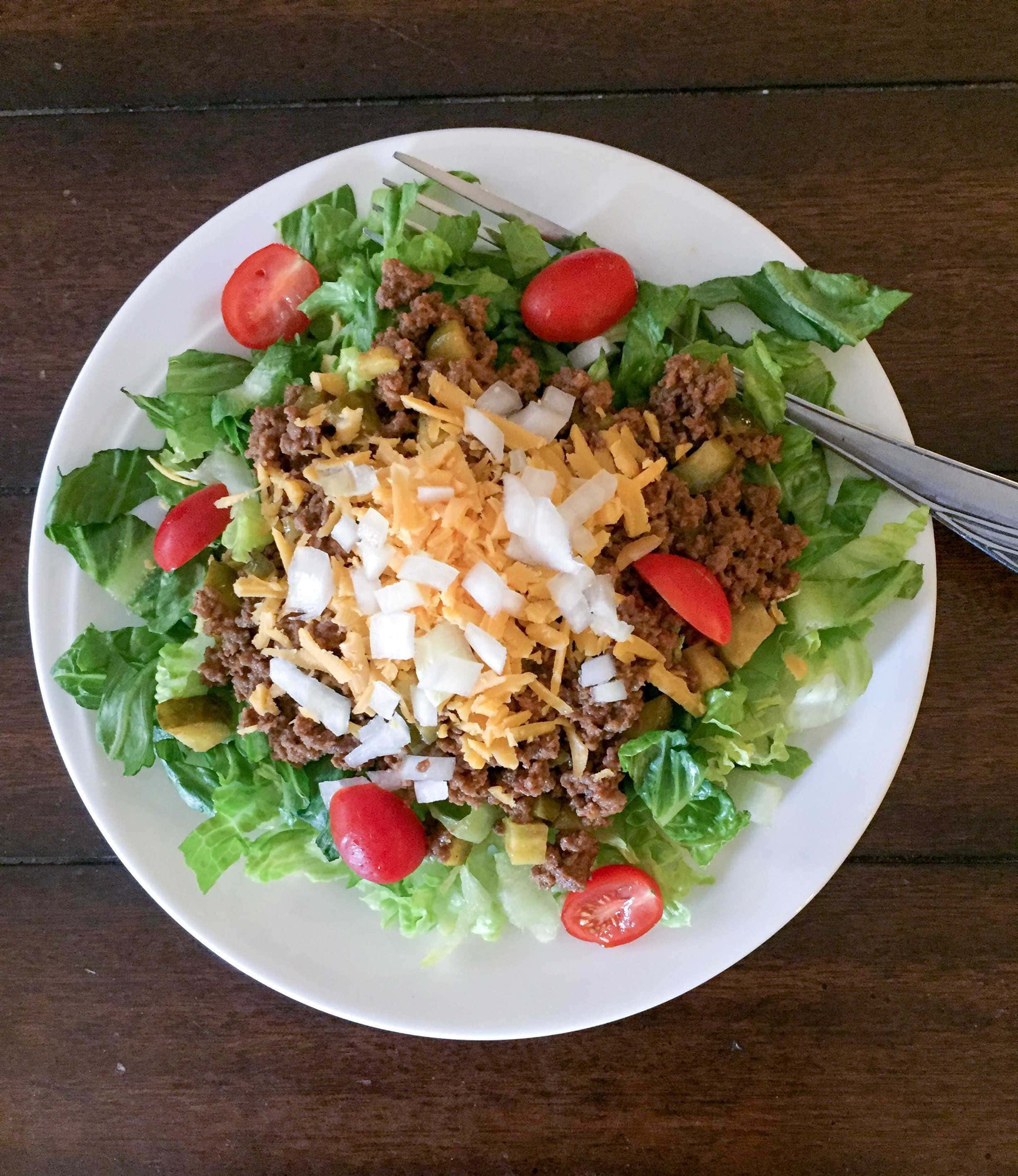 Easy Low Carb Cheeseburger Salad {THMS} My Montana Kitchen