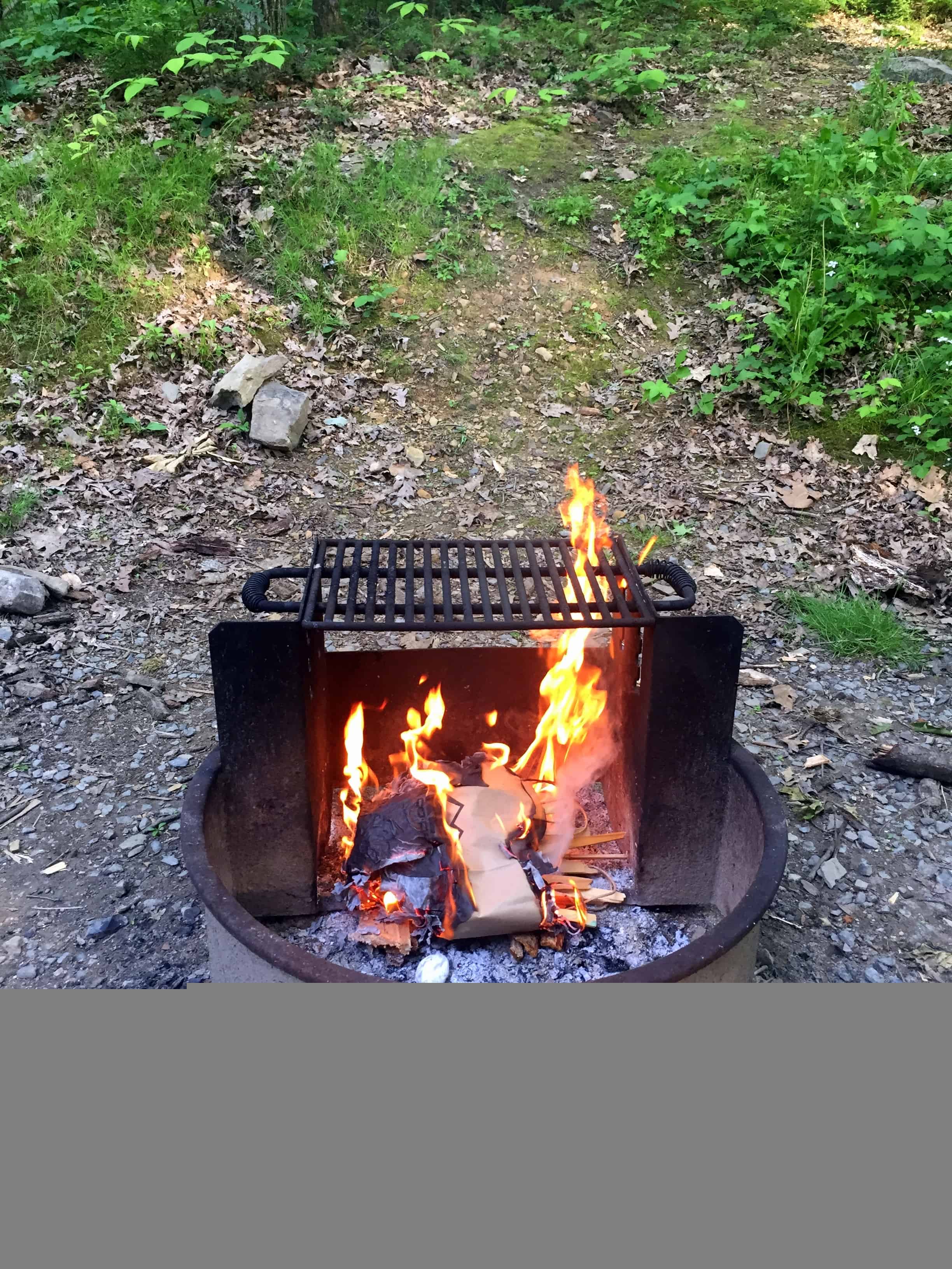 campfire burning