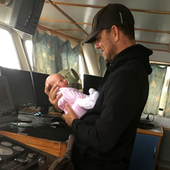 fisher3 Michael Wiseman and his baby girl.