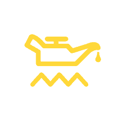 The Oil Level Low symbol is shown on Volkswagen Check Engine Lights.