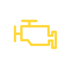The Engine Malfunction symbol is shown on Volkswagen Check Engine Lights.