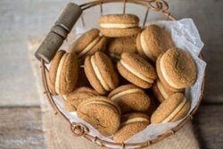 A stack of soft ginger molasses cookies