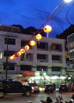 Chinese Lantern Decorations Street with Chinese Lanterns