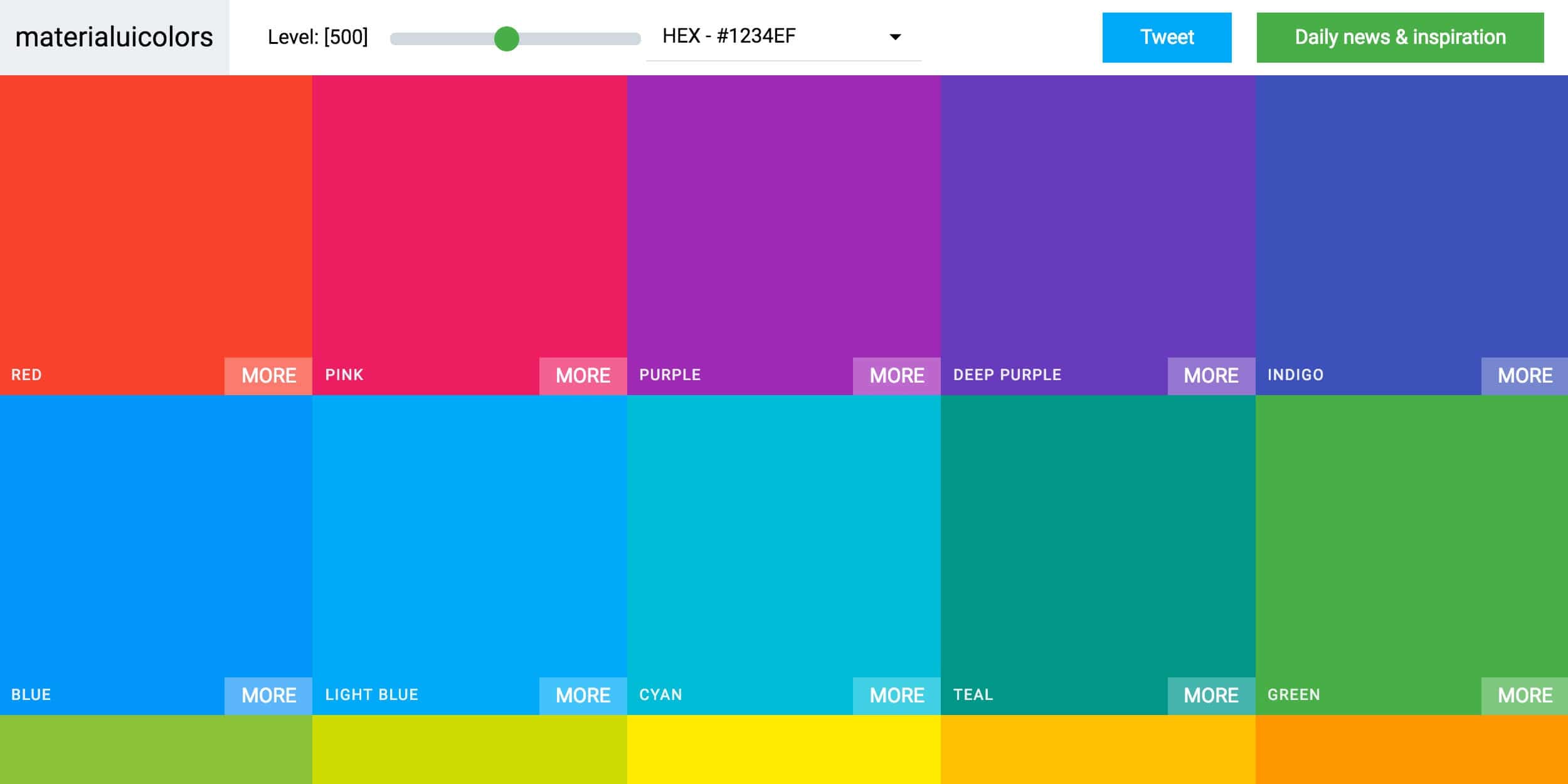 Material UI Colors
