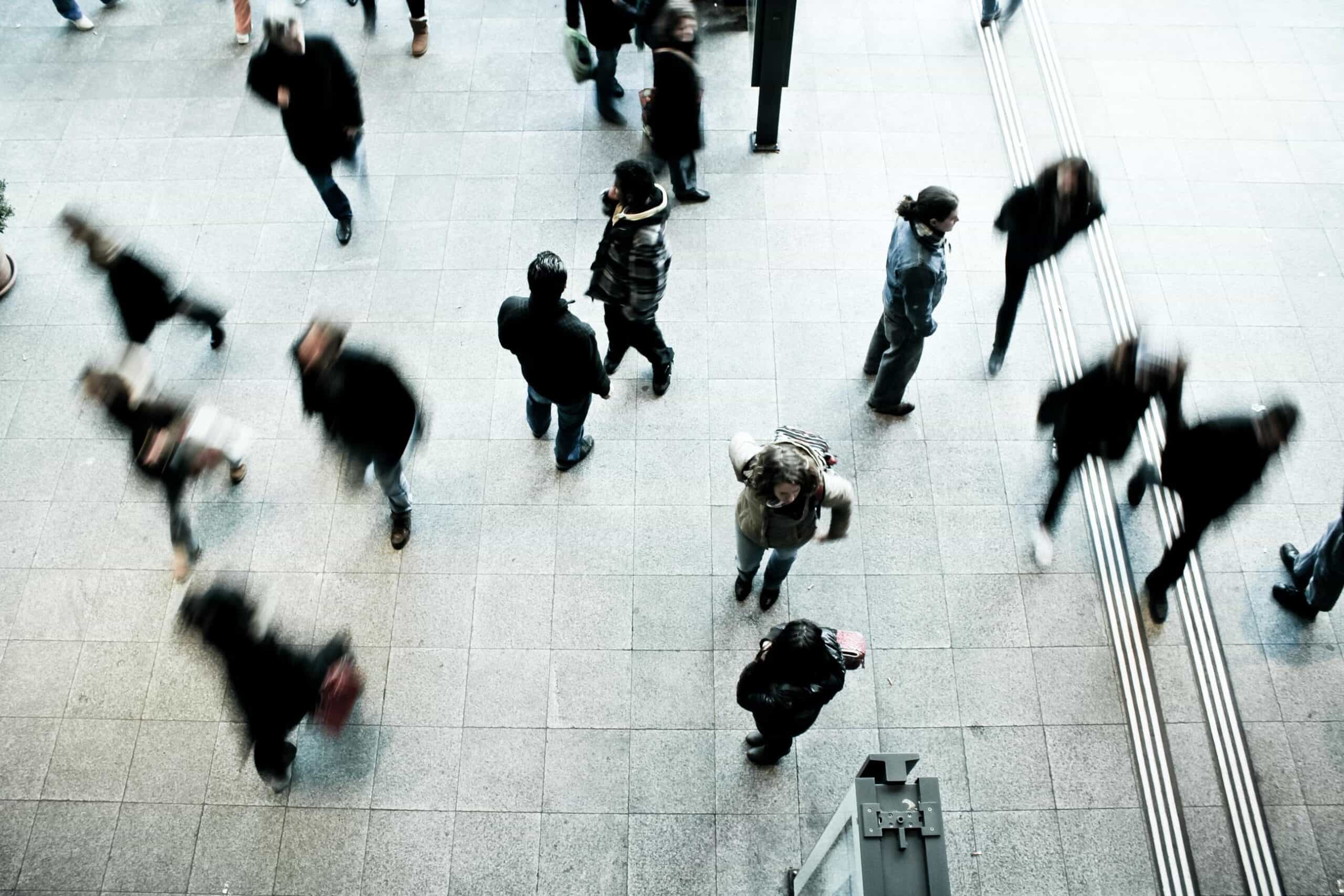 Website Design Crucial Stages random people wandering Blue Dolphin Web Design