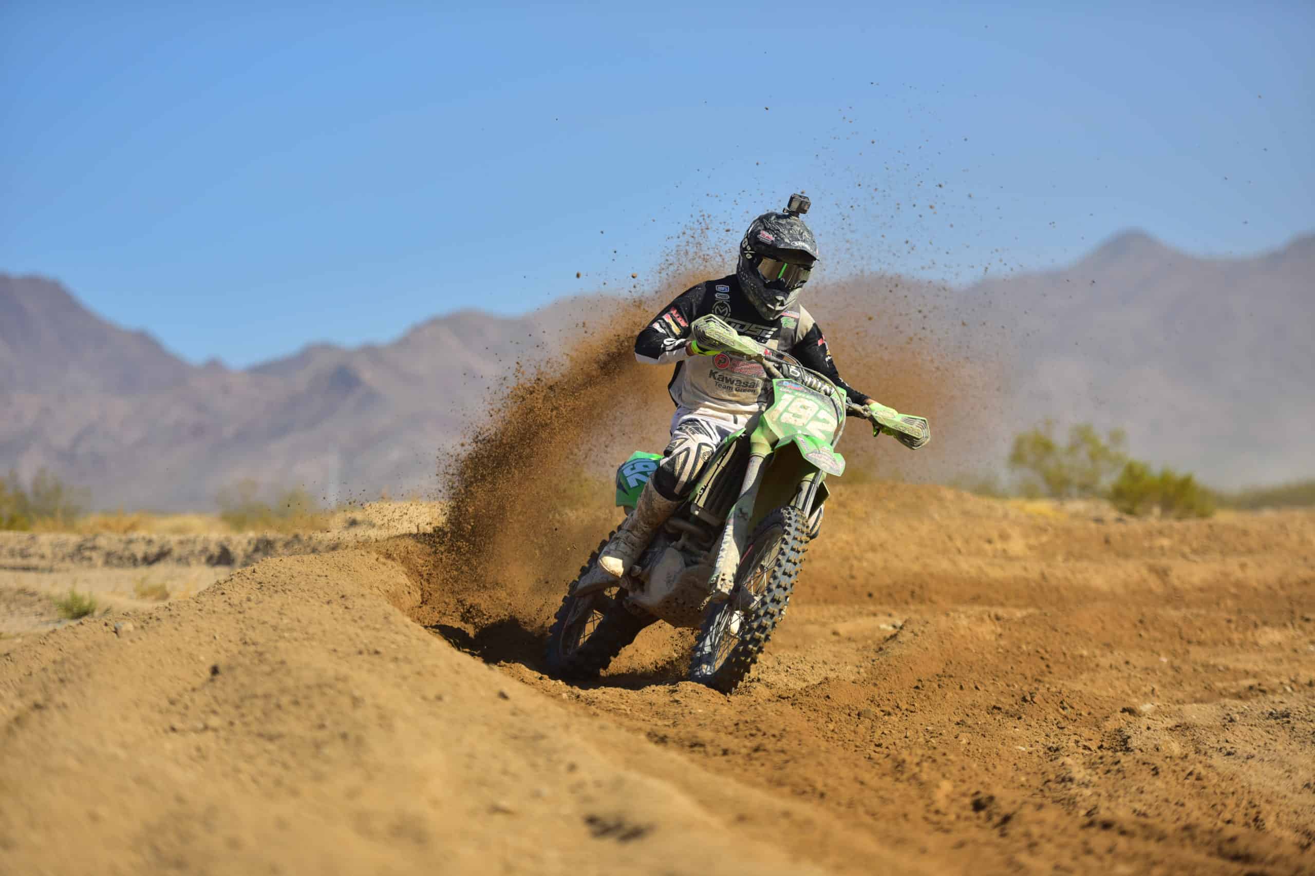 jp alvarez riding his kx250 at the 2020 primm ngpc