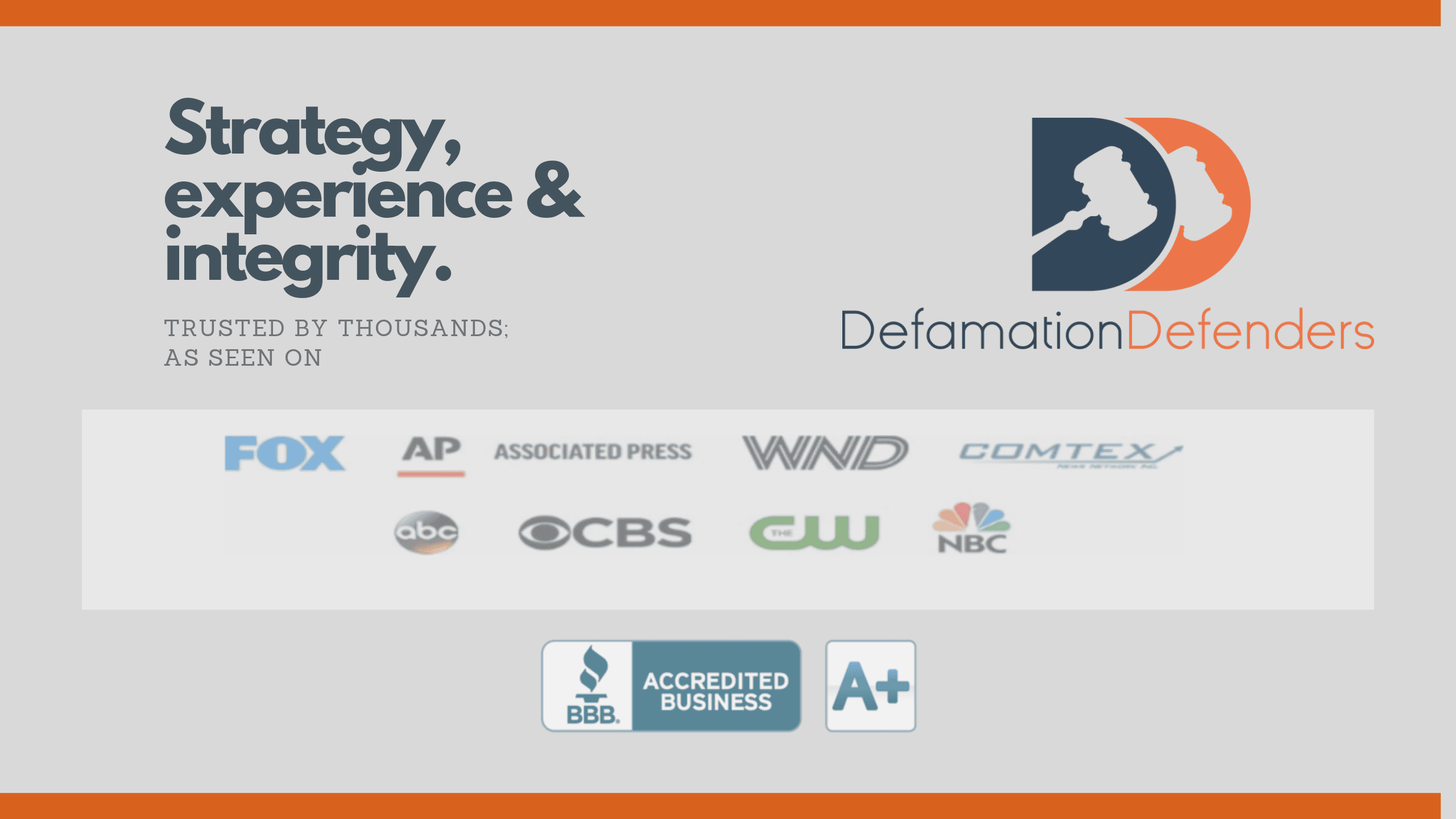 Defamation Defenders online reputation management as seen on Press BBB Defamation Defenders online reputation management Press BBB