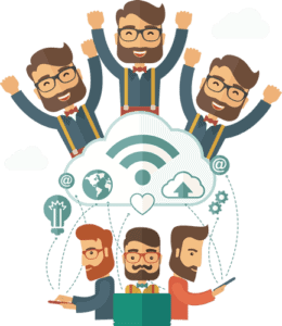 FlowCRM Social CRM Cloud Illustration