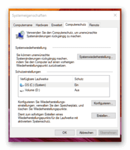 Computerschutz in Windows