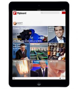 Screenshot Flipboard mit CNN-Inhalten