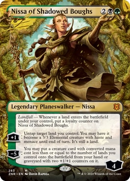 Nissa of Shadowed Boughs Zendikar Rising Collector Booster Contents