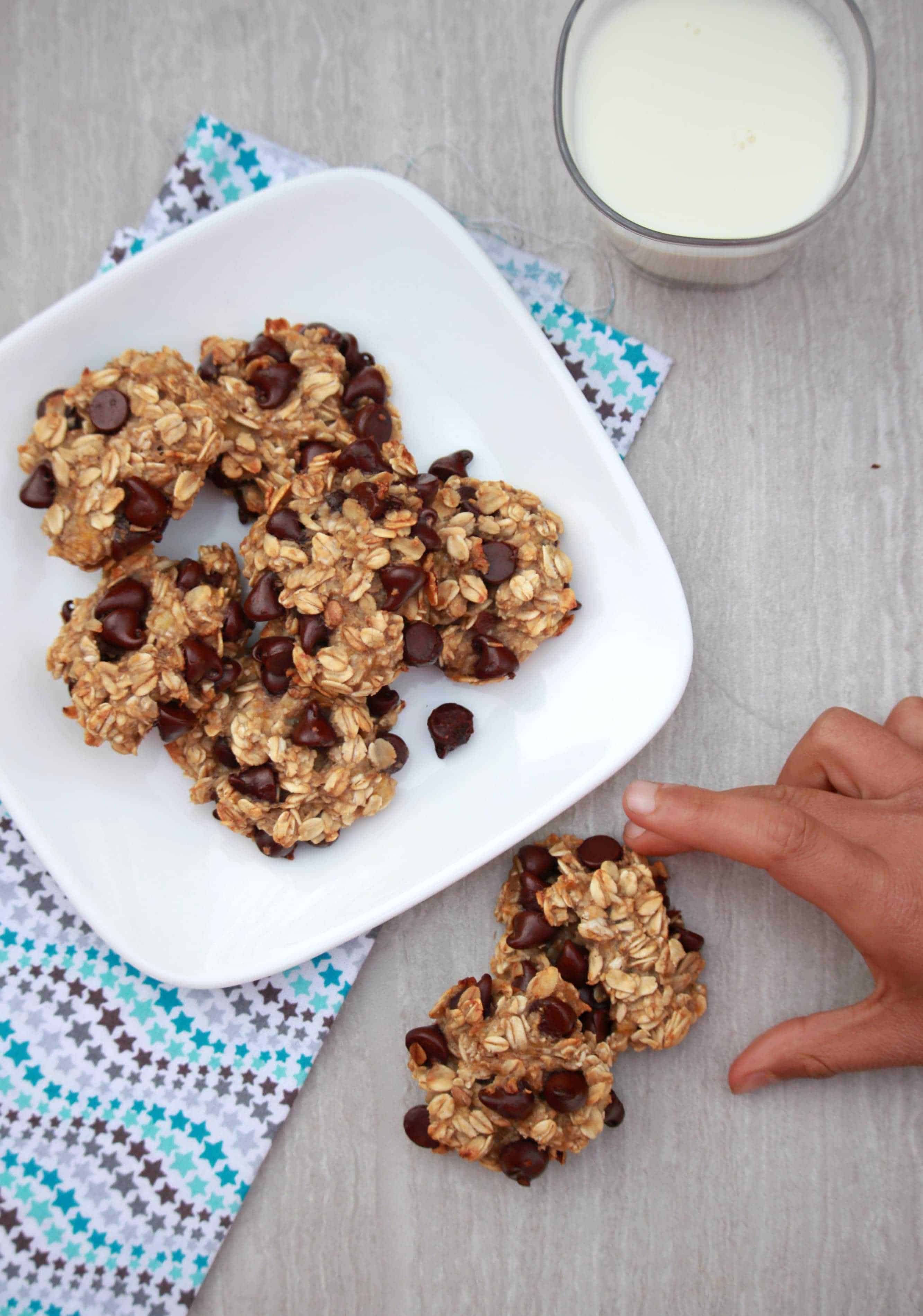 3 Ingredient Banana Oatmeal Chocolate Chip Cookies 3 Ingredient Banana Oatmeal Chocolate Chip Cookies