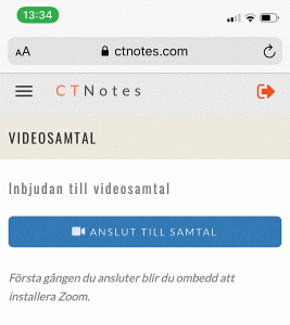 Helena Löfgren videoterapi via journalsystemet CTNotes
