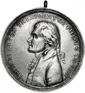The Thomas Jefferson Peace Medal Murrah received in 2009.