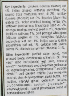 Just Herbs Rejuvenating Beuaty Elixir Facial Serum Ingredients