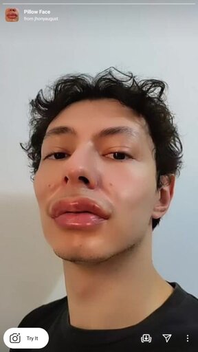 pillow face filter instagram tiktok