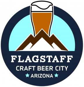 logo that reads " Flagstaff Craft Beer City - Arizona