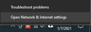 Open Network & Internet settings