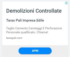 impresa edile annuncio display google